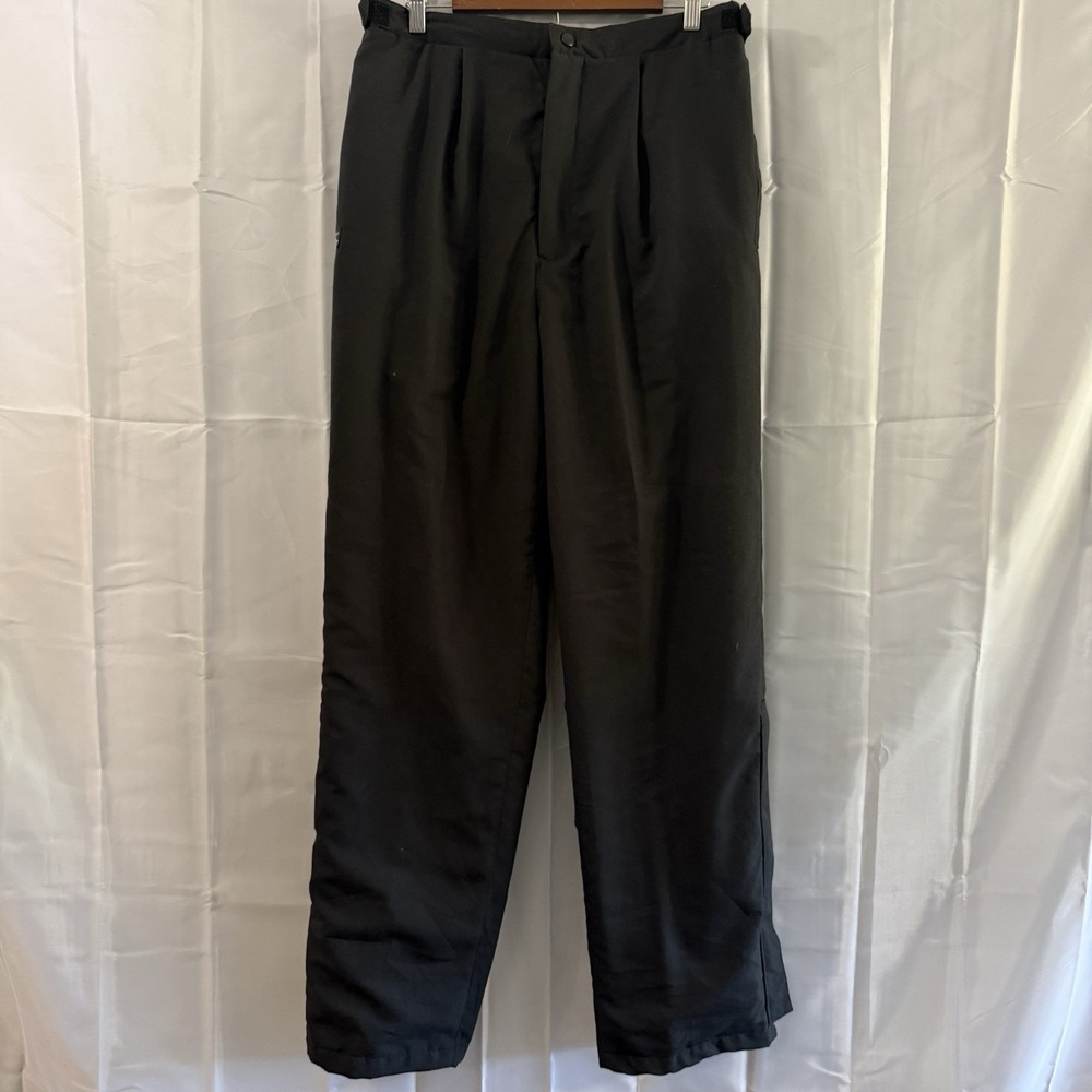 Vintage Etonic Gore-Tex Pants Mens Black Zip Leg Golfwear Waterproof Golf XXL